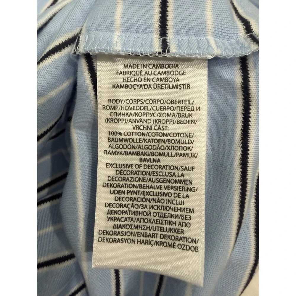 Polo Ralph Lauren Men's Polo Classic Fit Blue Stripes 100 Cotton Size XLT NWT